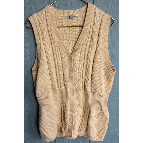 Vintage Pendleton Cable Knit Vest, Large - Picture 1 of 5